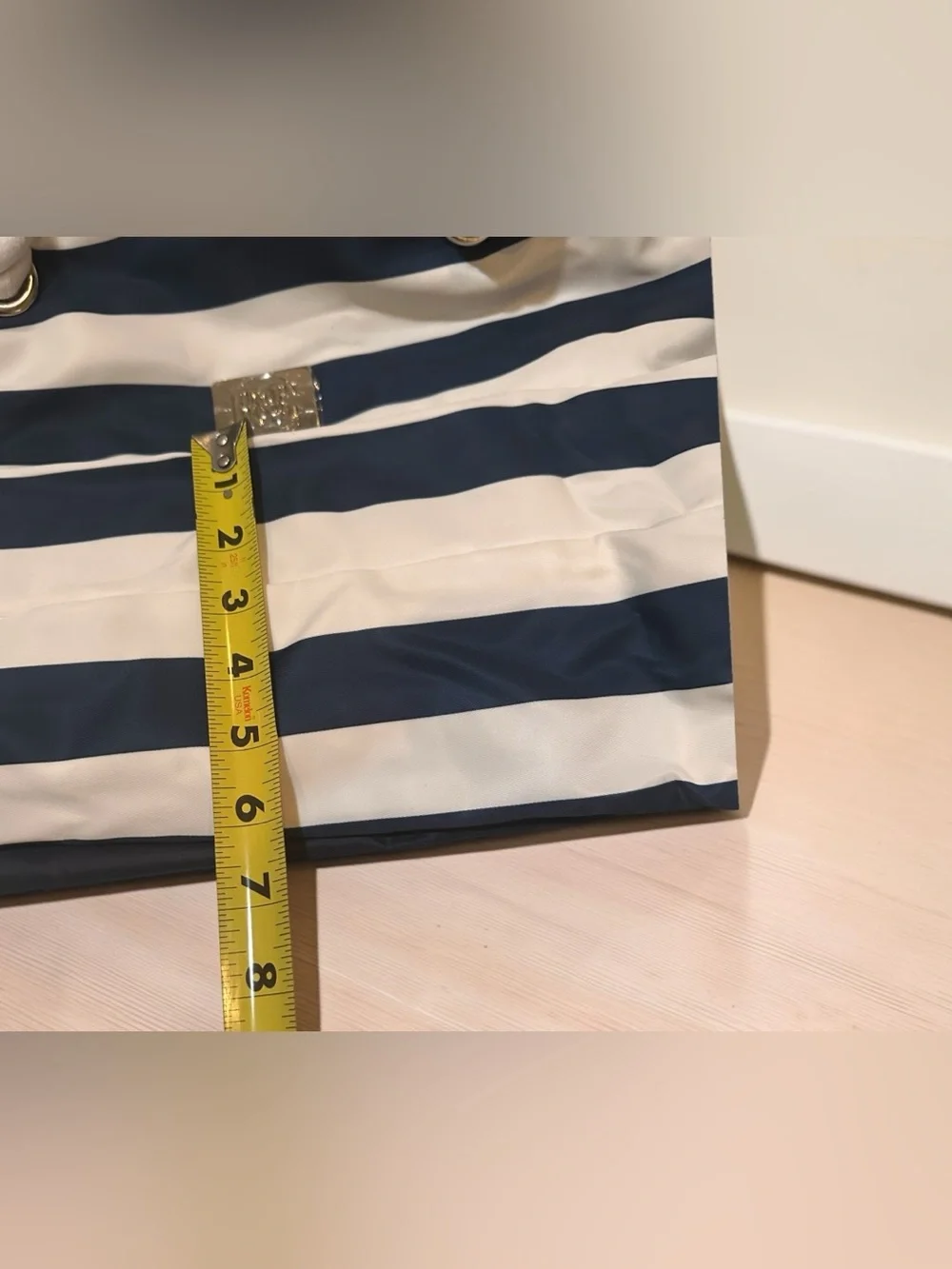 Bang & Carsen XL Navy White Striped Waterproof Beach Travel Tote